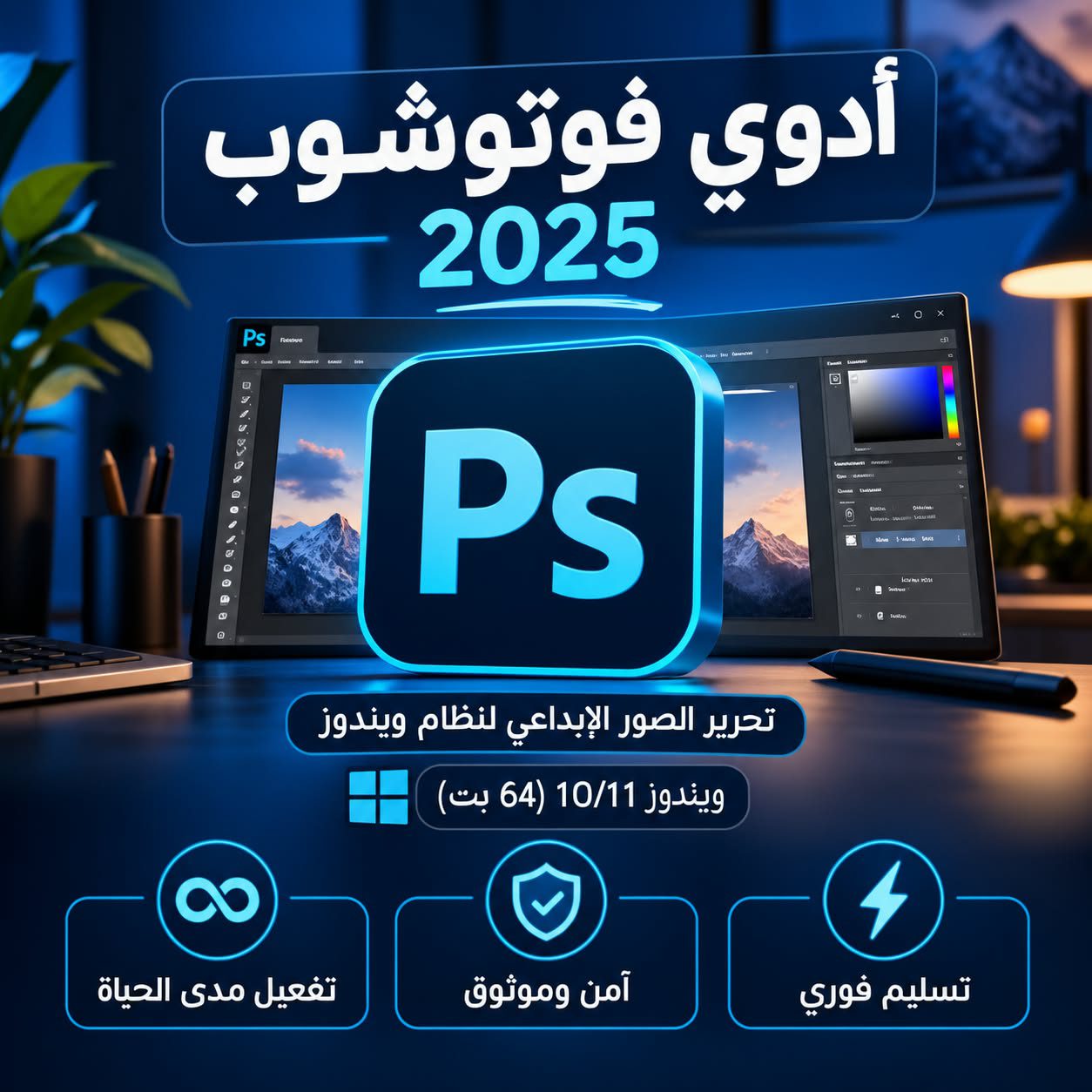 تفعيل برنامج Adobe Photoshop 2025 أصلي مدى الحياة | Pixel Pro Keys