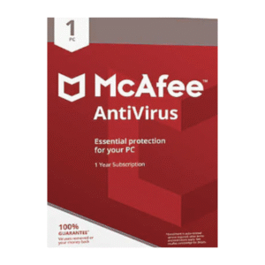 اشتراك McAfee AntiVirus PC جهاز واحد لمدة سنه McAfee