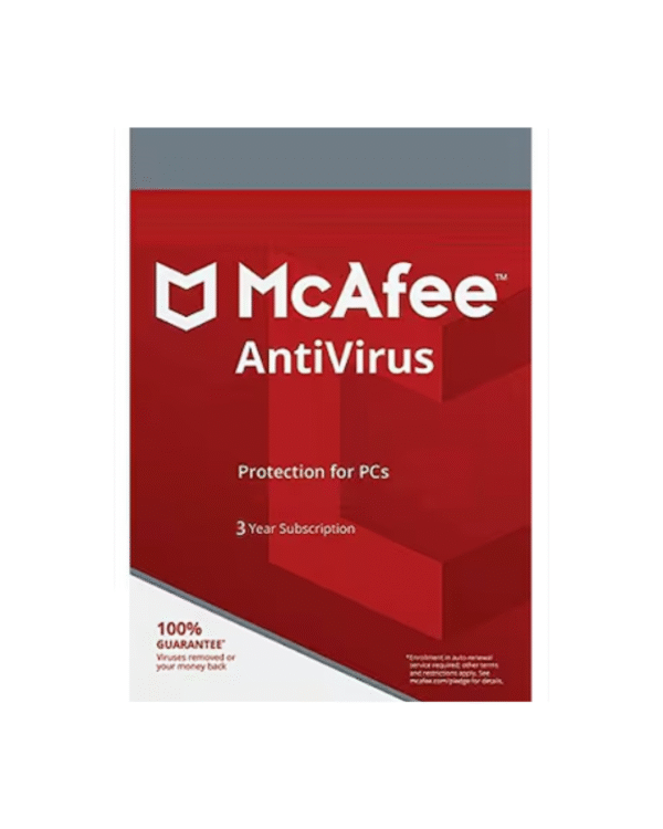 اشتراك McAfee AntiVirus PC جهاز واحد لمدة 3 سنوات McAfee