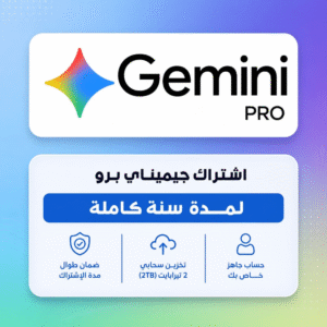 اشتراك جوجل جيمناي برو لمدة سنة - Google gemini
